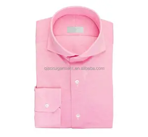 groothandel warm te koop lange mouw voor mannen top kwaliteit cutaway kraag roze oxford overhemd