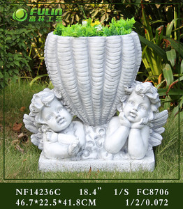 Résine cupidon ange jardin pot de fleurs - Product Image 2