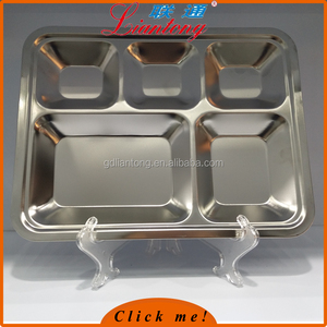Vente chaude 2017 <span class=keywords><strong>amazon</strong></span> alimentaire personnalisé plateaux, acier inoxydable <span class=keywords><strong>plateau</strong></span>-<span class=keywords><strong>repas</strong></span> - Product Image 2
