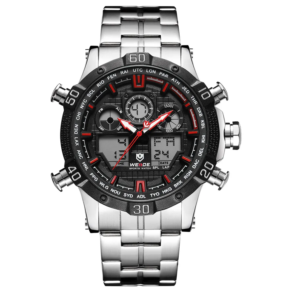 Weide WH6901-1C Men Stainless Steel Original New Design Multifunction Innovative Product Sport Best Selling In Europe Watch