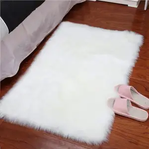 中国工厂直接销售人造毛皮矩形地毯