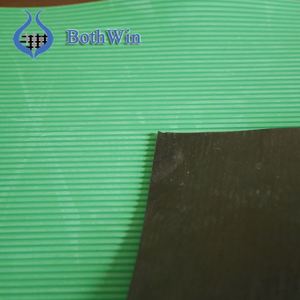 3mm verde Anti-Slip bien acanalado estera de goma/fino estrecho acanalado corrugado hoja de goma/rollo - Product Image 4