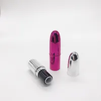Metallic Luxus benutzer definierte leere beleuchtete Silber Mini Kugelform Lippenstift Fall Rohr Verpackung Behälter in Hülle und Fülle für Kosmetik