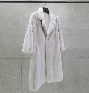 Cappotto Lungo Professionale da Donna in Finta <span class=keywords><strong>Pelliccia</strong></span> di Visone con Motivo a Quadri, Stile Blazer Professionale, Metodo di Tessitura - Product Image 3