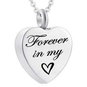 Ciondolo cremazione gioielli commemorativo con ceneri incisabili sarà sempre nel mio cuore collana con ciondolo di gioielli commemorativi - Product Image 1