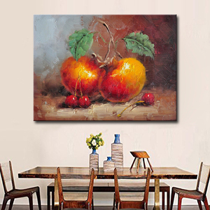 Trang Trí Nhà Bếp Hiện Đại Nhà Hàng Tĩnh Vật Handmade <span class=keywords><strong>Canvas</strong></span> Nghệ Thuật Tranh Sơn Dầu Trái Cây - Product Image 4