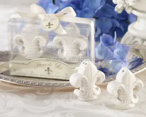 Hochzeitsgeschenk fleur de lis keramik salz-und pfefferstreuer