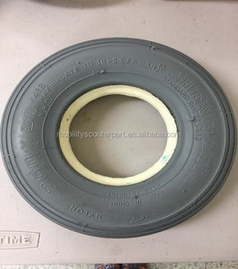 Llanta Gris Acanalada Rellena de Espuma 200X50 8"X2" C179 Cheng Shin para Scooter de Movilidad Eléctrico para Discapacitados - Product Image 1