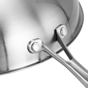 Wok Willow & <span class=keywords><strong>Everett</strong></span> - Sartenes Antiadherentes de Acero Inoxidable para Saltear con Tapa Abombada - Utensilios de Cocina Resistentes a los Arañazos - Product Image 3