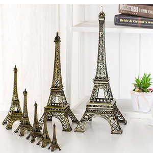 Artigianato in bronzo torre Eiffel in metallo 15cm Art Deco per la decorazione della casa anniversario Diwali statuetta modello Souvenir - Product Image 2