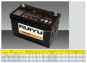 95D31R कोरिया बैटरी smf लीड एसिड ऑटो बैटरी 12 v