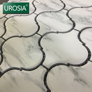 <span class=keywords><strong>Mosaico</strong></span> in Ceramica Bianca Arabesca Smaltata a Prezzo Conveniente, Piastrelle in <span class=keywords><strong>Mosaico</strong></span> Ceramico Bianco Carrara con Effetto Craquelé - Product Image 6