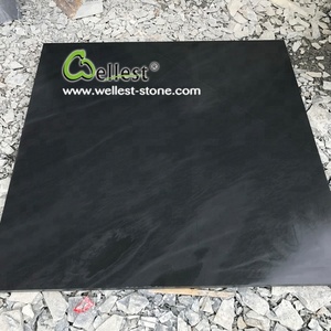 Honed Black Slate Fireplace <strong>Hearth</strong> <strong>Slabs</strong> for Stove - Product Image 4