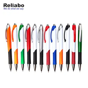 Reliabo 批量购买自定义标志印刷彩色简单塑料可伸缩圆珠笔
