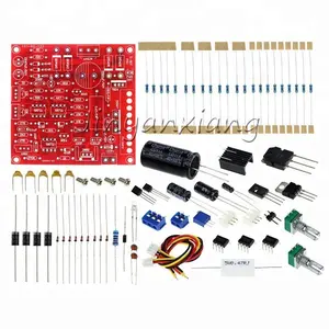 Merah 0-30V 2mA-3A Terus Menerus Disesuaikan DC Regulated Power Supply DIY Kit Hubungan Pendek Arus Membatasi Perlindungan