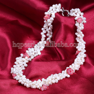 <span class=keywords><strong>Collier</strong></span> en <span class=keywords><strong>perles</strong></span> d'eau douce, offre spéciale, bijoux avec des accessoires <span class=keywords><strong>de</strong></span> fleurs, <span class=keywords><strong>prix</strong></span> réel - Product Image 3