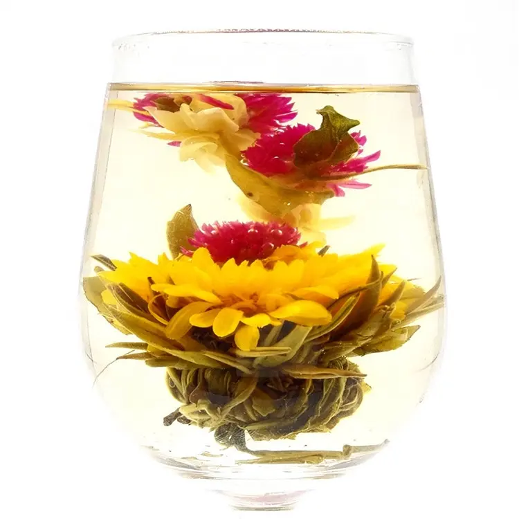 Handmade Flower Blooming Tea Balls Chinese Jasmine Blooming Tea Ball Fujian Flowering Blooming Tea Organic Rose Blooming Flower