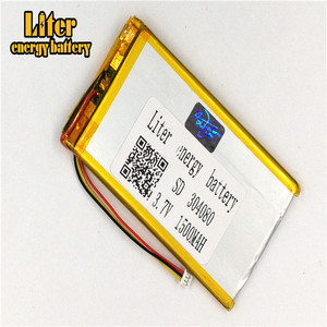 Socket 1.25-<span class=keywords><strong>3</strong></span> P 304080 Ultra-thin polymer lithium battery 1500 mah outdoor lighting <span class=keywords><strong>3</strong></span>.7 V equipment medical with ntc - Product Image 1