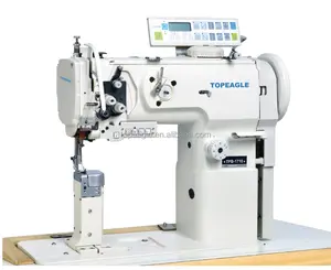 TOPEAGLE TPB-1710-7 Single needle post bed upholstery leather sewing machine with automatic thread trimmer for sale