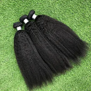 Cabelo humano virgem natural de graça de sol, cabelo indiano, cabelo cacheado reto para mulheres negras bonito