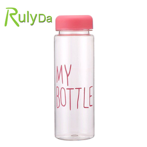 Nuevo estilo 500 ml deportes claro PC mi botella de agua botella de plástico jugo de frutas brillo botella de agua - Product Image 4