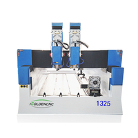 Máquina de grabado de granito de doble cabezal, enrutador cnc de piedra 1325 1530