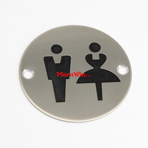 <span class=keywords><strong>Plaque</strong></span> de signalisation <span class=keywords><strong>WC</strong></span> auto-adhésive pour salle de bain - Product Image 1