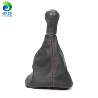 Couvercle de pommeau de levier de vitesse en cuir noir 12mm 5/6 vitesses pour Golf 3 MK3 1H0711141A