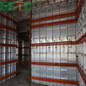 Assembled Monolithic Concrete Structure Mivan Aluminium 63# Formwork Building Construction Aluminum 6061-T6 with Column Bracing