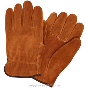 Economy price style leather match cow Working gloves <span class=keywords><strong>the</strong></span> handler - Product Image 2