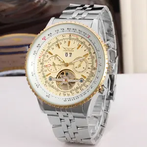 Jaragar-Reloj de pulsera para hombre, de lujo, automático, mecánico, Tourbillon