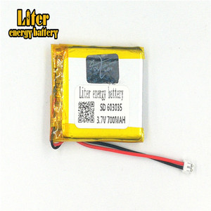 Plug 1.5-2 P 3.7 V 603035 700 mah lipo battery Rechargeable solar li ion polymer lithium battery with PCM - Product Image 2