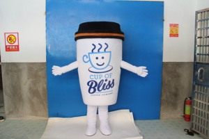 कवक चलने वाले कॉफी कप शुभंकर पोशाक पोशाक कार्टून - Product Image 2