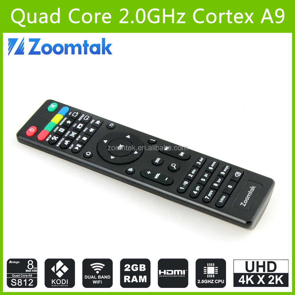 Amlogic S812 quad core 2 G RAM kodi android tv box soporte 4 K y H.265