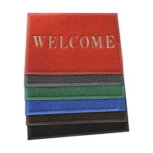 Wholesale Non Slip Cheap Price Private Home Polyester Textiles Pvc Coil Set 3d Kitchen Door Hall Mats Kids Plastic Floor Mat