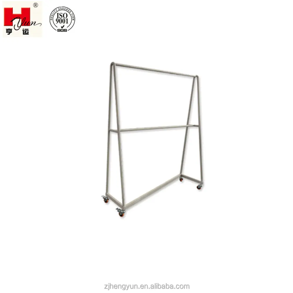 Garment/Hotel clothes rack trolley, Stainless Steel clothing hanger,Double-tube Clothing Hanger
