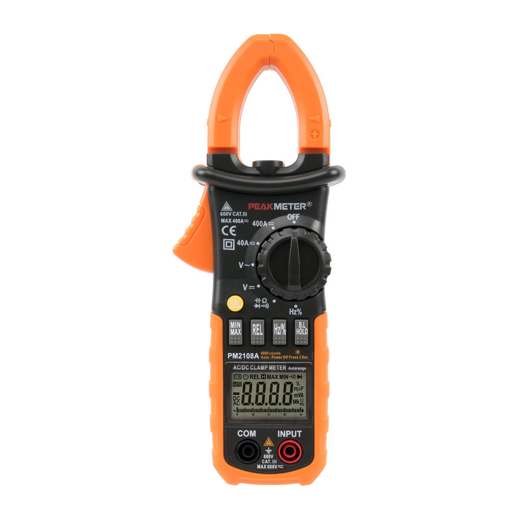 high quality digital ac/dc current clamp meter PM2108A with capacitance,frequency,resistance,duty cycle