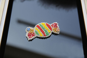 מטלית חמה חרוזים בעבודת יד תיקון עם טאסל פרינג 'trim - Product Image 4