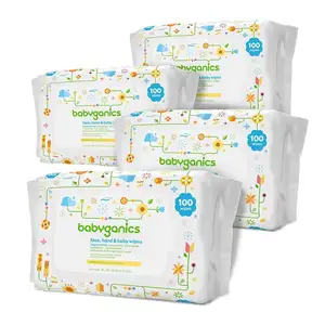 Tissu en bambou Non tissé pour bébés, 100 pièces, prix d'usine, très doux, lingettes humides, livraison gratuite