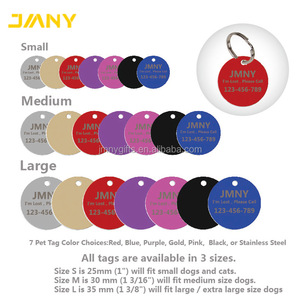 โรงงานโดยตรงสีต่างๆAnodizedอลูมิเนียมรอบดิสก์ชื่อสัตว์เลี้ยงแท็กID - Product Image 5