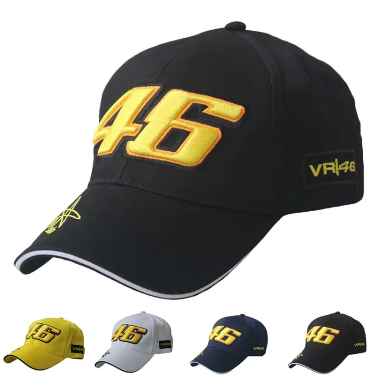 Wholesale Full Embroidery Motorcycle Racing Hat High Quality Custom Logo 6 Panel Baseball Cap