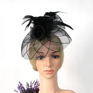 New Style Hair Accessories Feather/Net WOmen Wedding Fascinator Hat