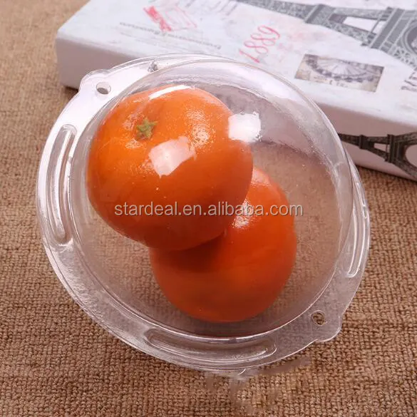 clamshell Transparent sphere box plastic packaging blister product for fruit