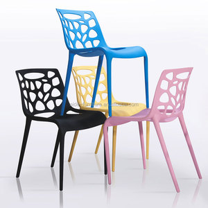 Stackable Outdoor Garden Plastic Chairs Restaurant Cafe Dining Chairs Plastic Chair