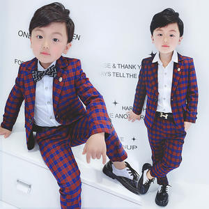 Vêtements 2 pièces en maille et coton pour enfants, nouveau costume, <span class=keywords><strong>pantalon</strong></span>, style monsieur, 2019 - Product Image 2