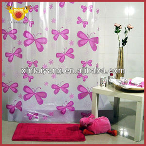 di plastica in pvc trasparente <span class=keywords><strong>tende</strong></span> bagno <span class=keywords><strong>tende</strong></span> da doccia 180x200 farfalla <span class=keywords><strong>rosa</strong></span> - Product Image 1