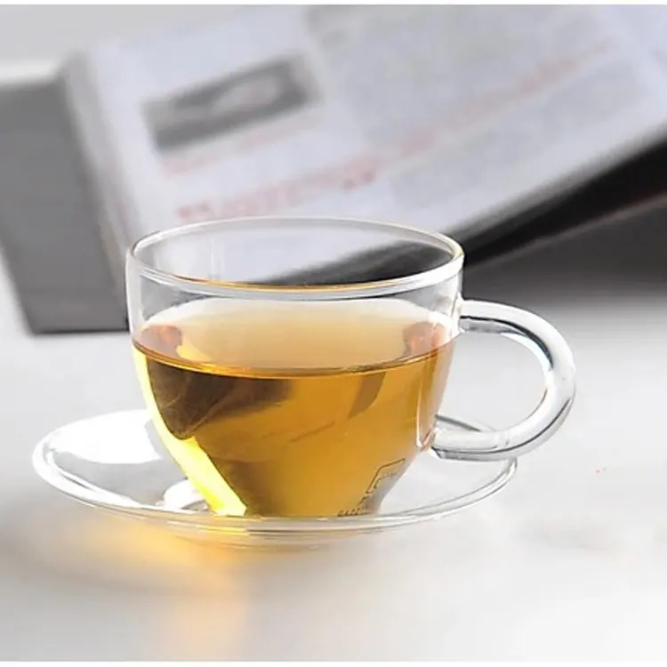 180ml Coffee Mug Glass Teacup Handle Tea Cup for coffee