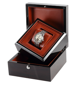 Boîte de rangement en bois laqué noir brillant de luxe <span class=keywords><strong>pour</strong></span> <span class=keywords><strong>bijoux</strong></span>, bracelet, <span class=keywords><strong>montre</strong></span> avec clé - Product Image 3