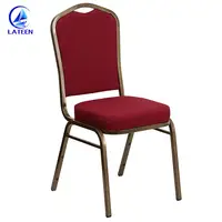 Crown Back-sillas apilables de hierro para banquetes, Hotel, restaurante, para eventos de boda