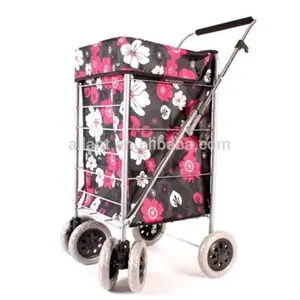 2020 Uk Hoge Capaciteit Groot Size 6 Wiel Winkelwagentje Trolley Met Polyester Stof